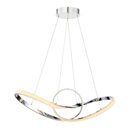 Dweled Vornado 35in LED Pendant 3000K in Chrome PD-877